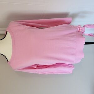 Talbots bubblegum pink pullover cotton sweater, size large